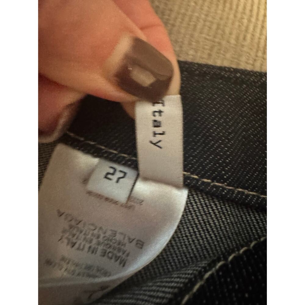Balenciaga NWOT Dark Wash Wide Leg Flare Jeans – Size 27 – Made in Italy - Picture 4 of 15